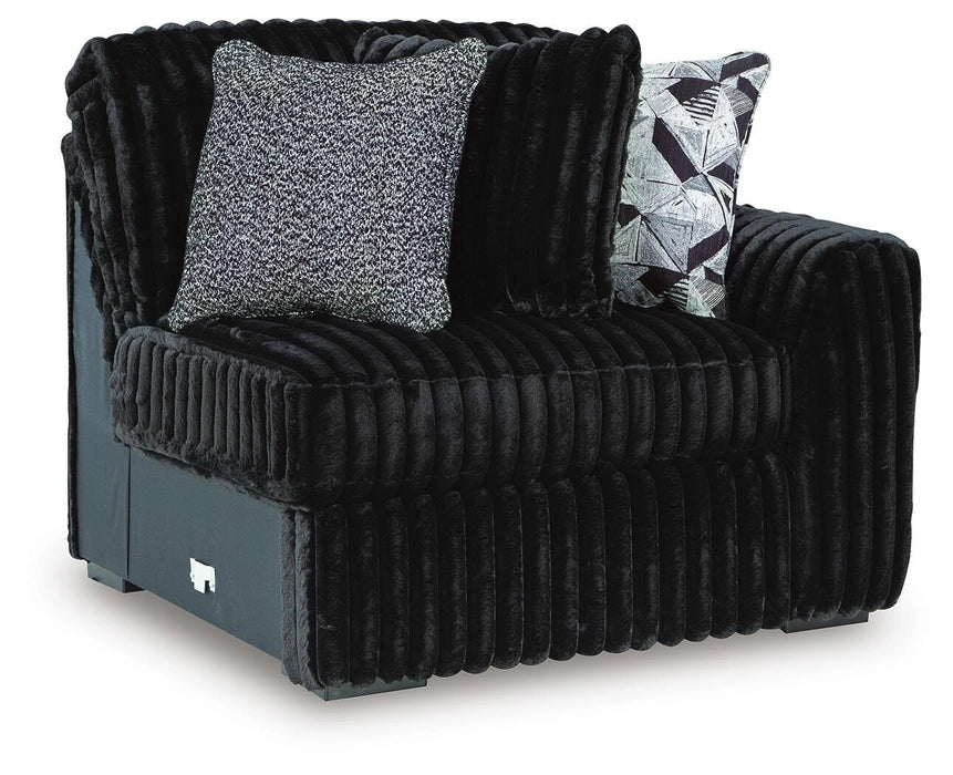 Midnight-Madness Sectional with Chaise