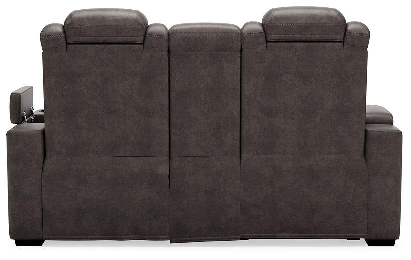 HyllMont Power Reclining Loveseat with Console